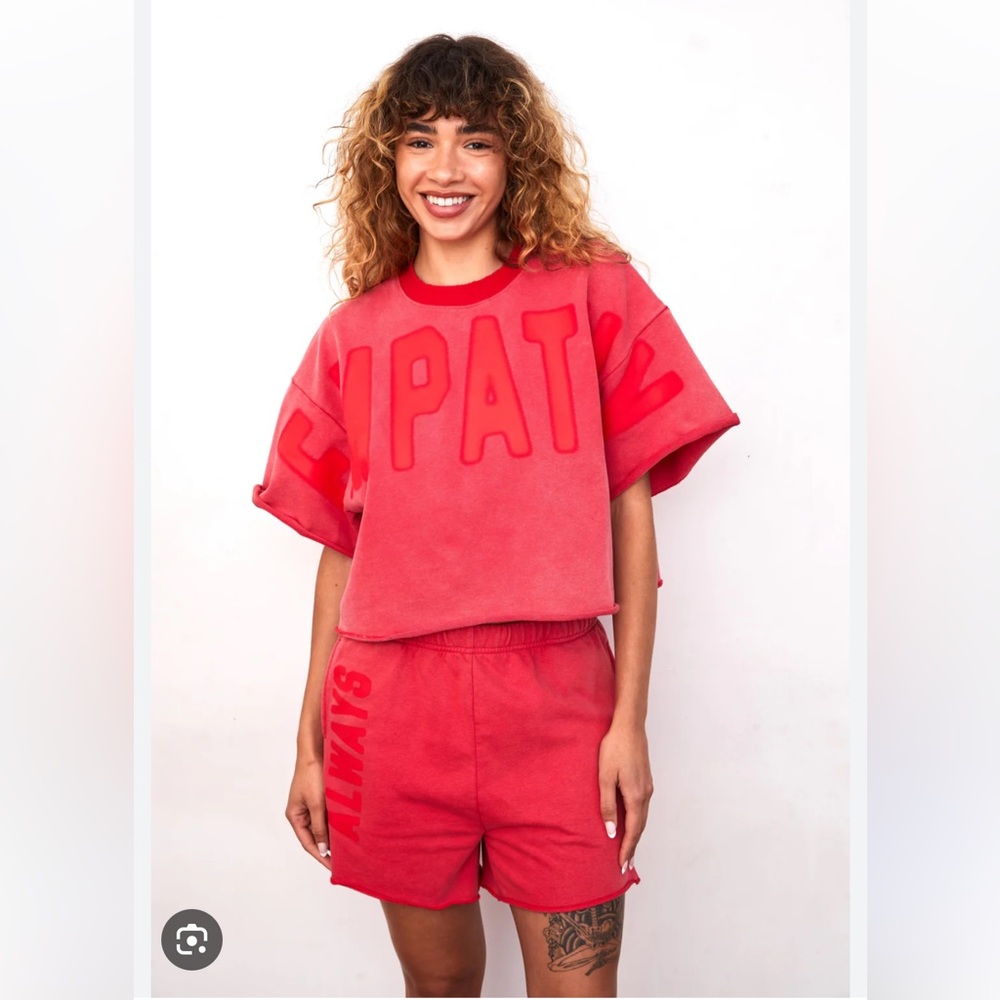 The Mayfair Group Empathy Always Graphic Sweat Short Set